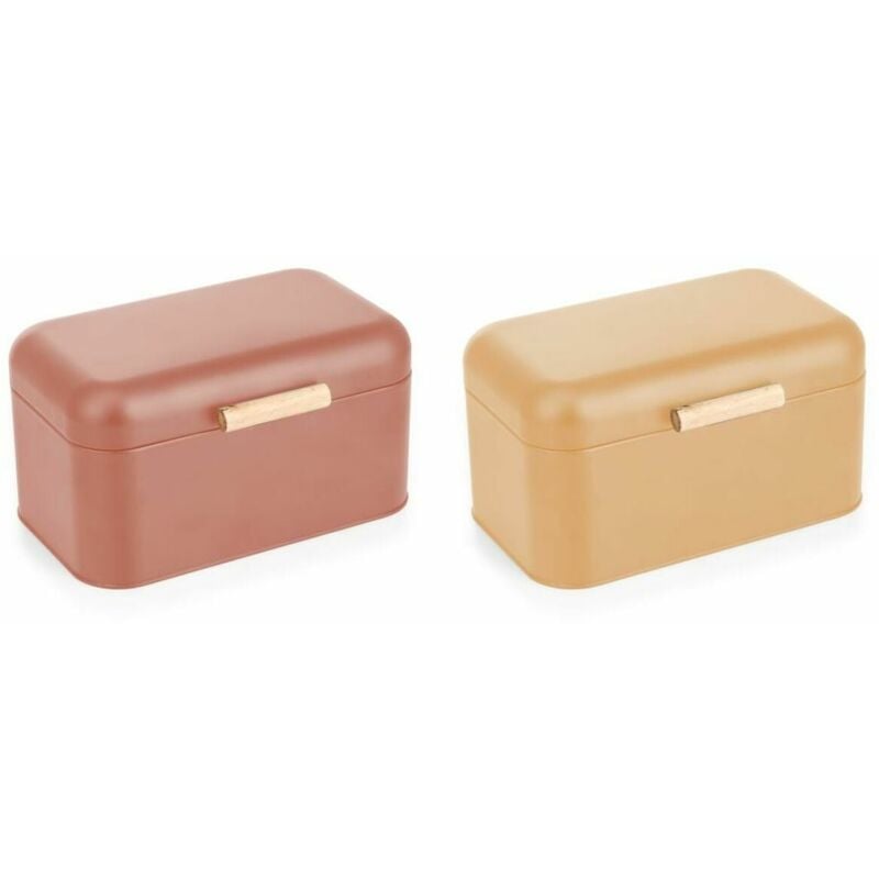 foto del prodotto portapane dkd home decor 30,50 x 20,7 x 15 cm metallo terracotta giallo vintage (2 unità)