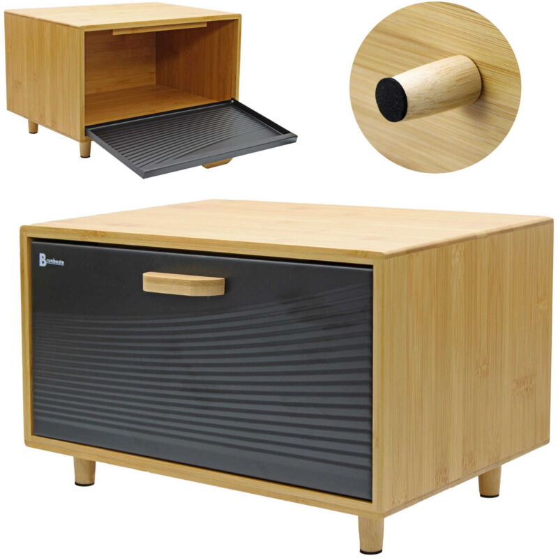 foto del prodotto portapane in bambù brunbeste bb-4252 nero