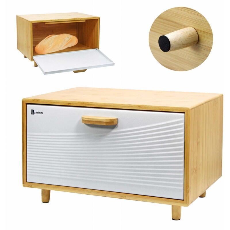 foto del prodotto portapane in bambù brunbeste bb-4253 bianco