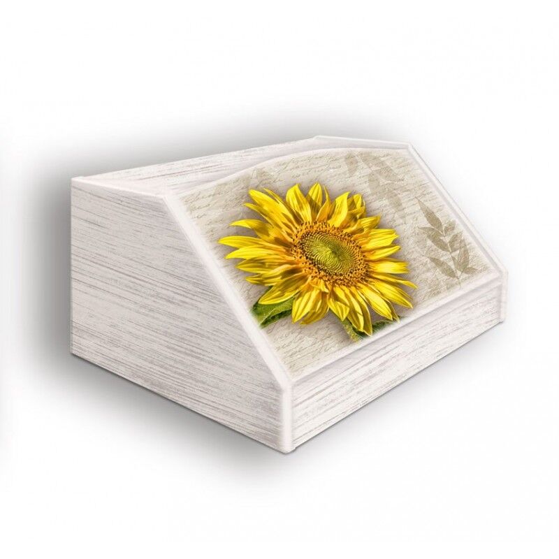 foto del prodotto portapane shabby girasole in legno 30x40x20 cm