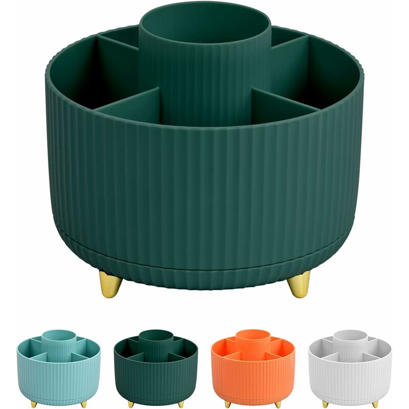 immagine 0 del prodotto portapenne girevole a 360 portapenne rotante portapenne per trucco organizer portapenne per trucco portapenne 5 scomparti portapenne rotante