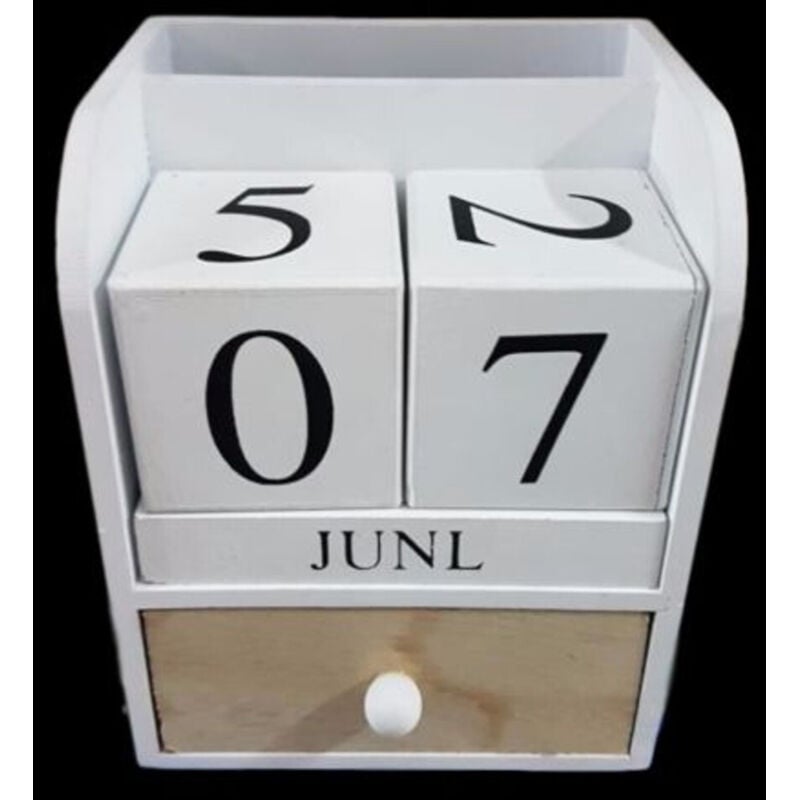 foto del prodotto portapenne oggetti con cassetto datario legno country chic design arredo - - trade shop traesio