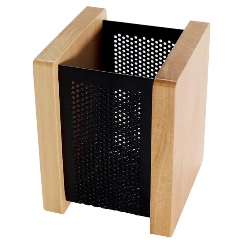 foto del prodotto portapenne quadrato in metallo, cubo multifunzionale, per penne a sfera, portapenne da ufficio