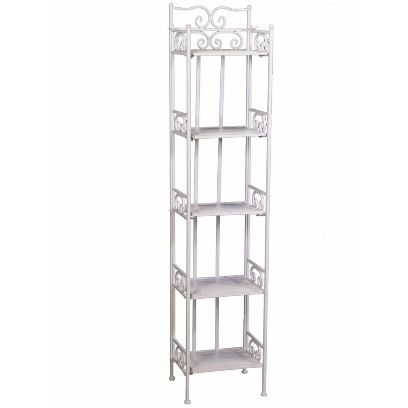foto del prodotto portapiante 5 ripiani 28x23xh132 cm in metallo new jessica bianco