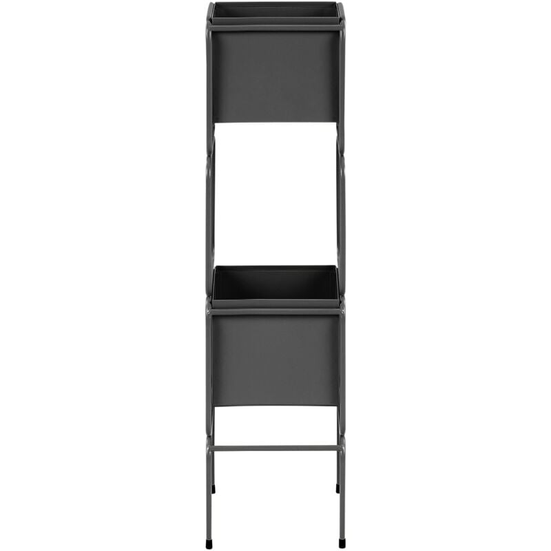 foto del prodotto portapiante a 2 livelli per fioriere rotonde 20 x 20 x 75 cm in metallo nero colutena