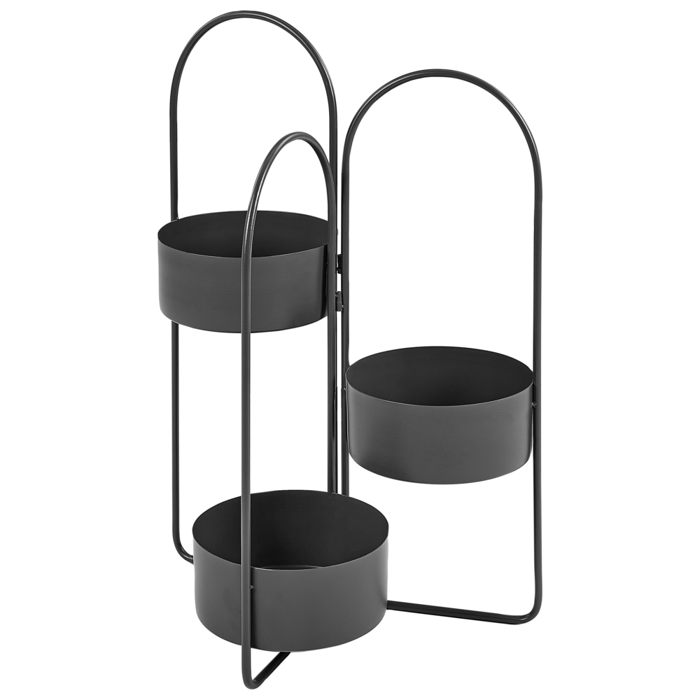 foto del prodotto portapiante per fiori metallo nero rotondo 56 x 26 x 75 cm per interni ed esterni