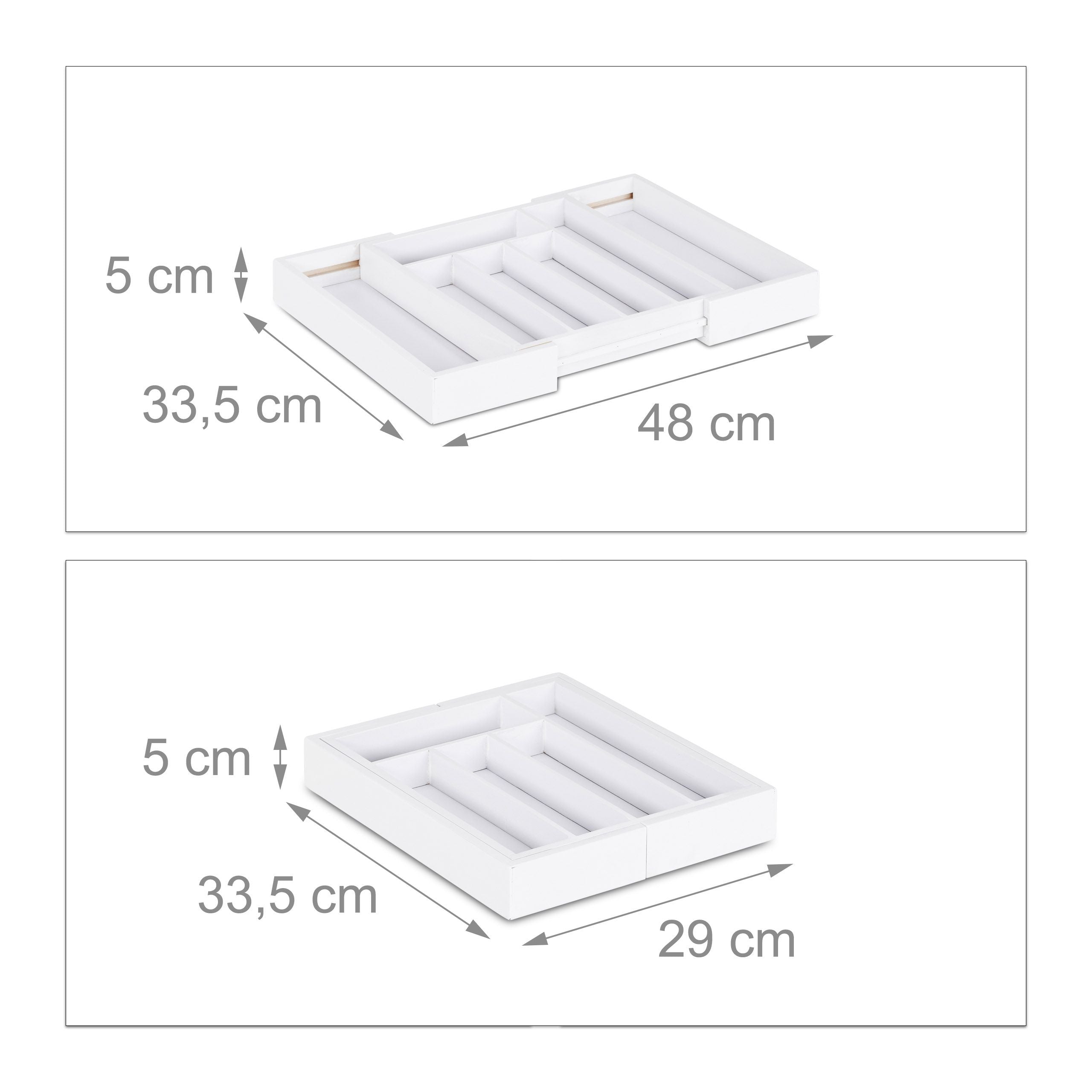 foto del prodotto portaposate con scomparti modulari estensibili bambù bianco 13_0002374
