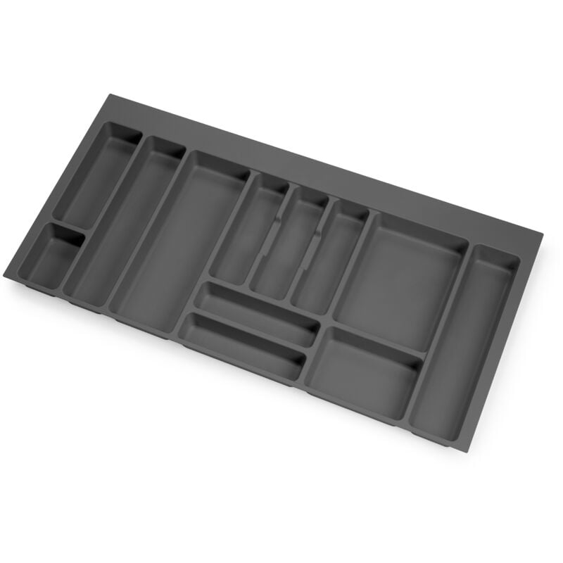 foto del prodotto portaposate optima per cassetto universale, modulo 1.000 mm, tecnoplastica, grigio antracite grigio antracite emuca