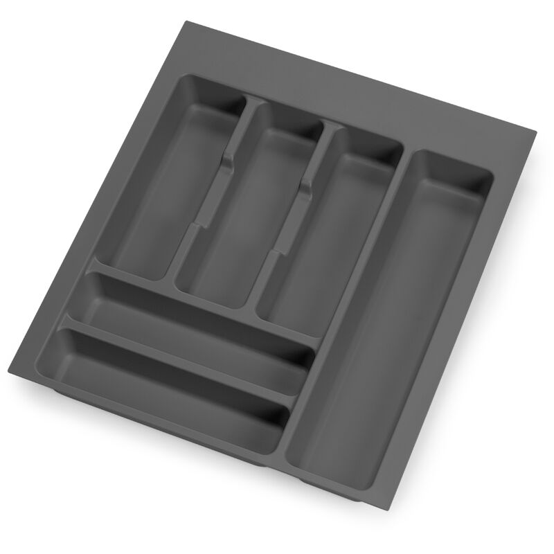 foto del prodotto portaposate optima per cassetto universale, modulo 450 mm, tecnoplastica, grigio antracite grigio antracite emuca
