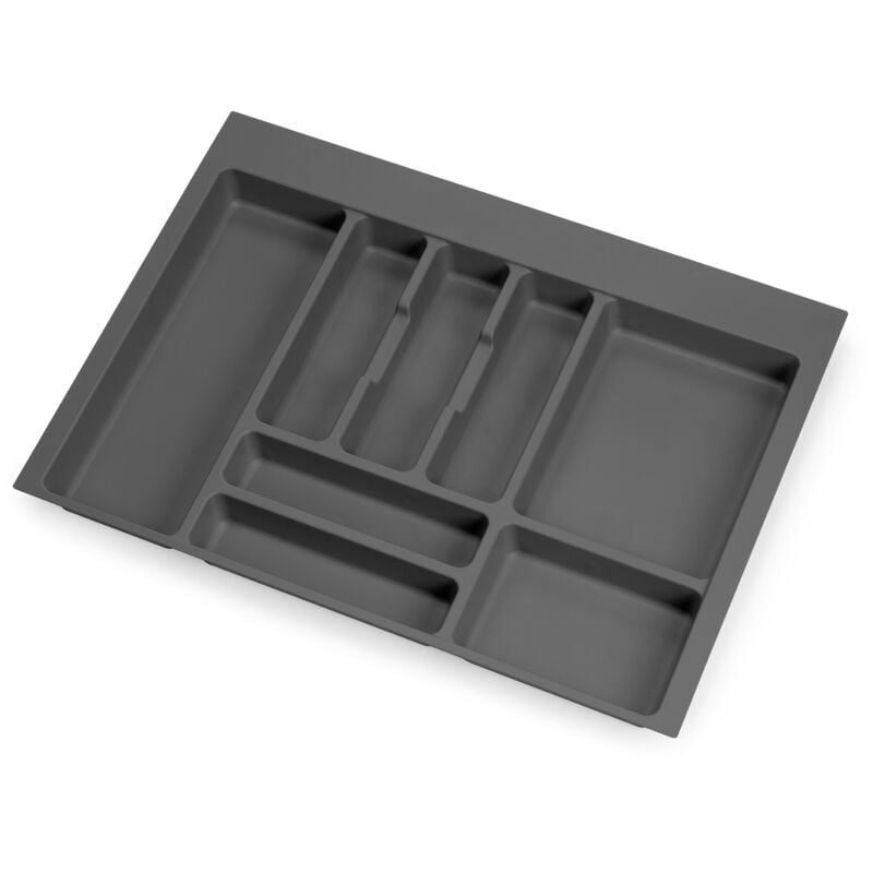 foto del prodotto portaposate optima per cassetto universale, modulo 700 mm, tecnoplastica, grigio antracite grigio antracite emuca