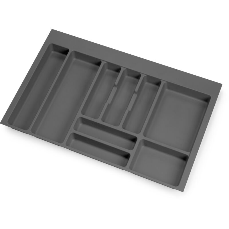 foto del prodotto portaposate optima per cassetto universale, modulo 800 mm, tecnoplastica, grigio antracite grigio antracite emuca