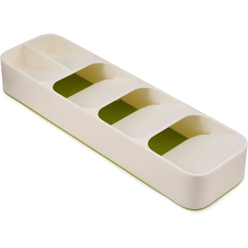 foto del prodotto portaposate, organizer per cassetti, bianco, 39,6 x 11 x 5,5 cm