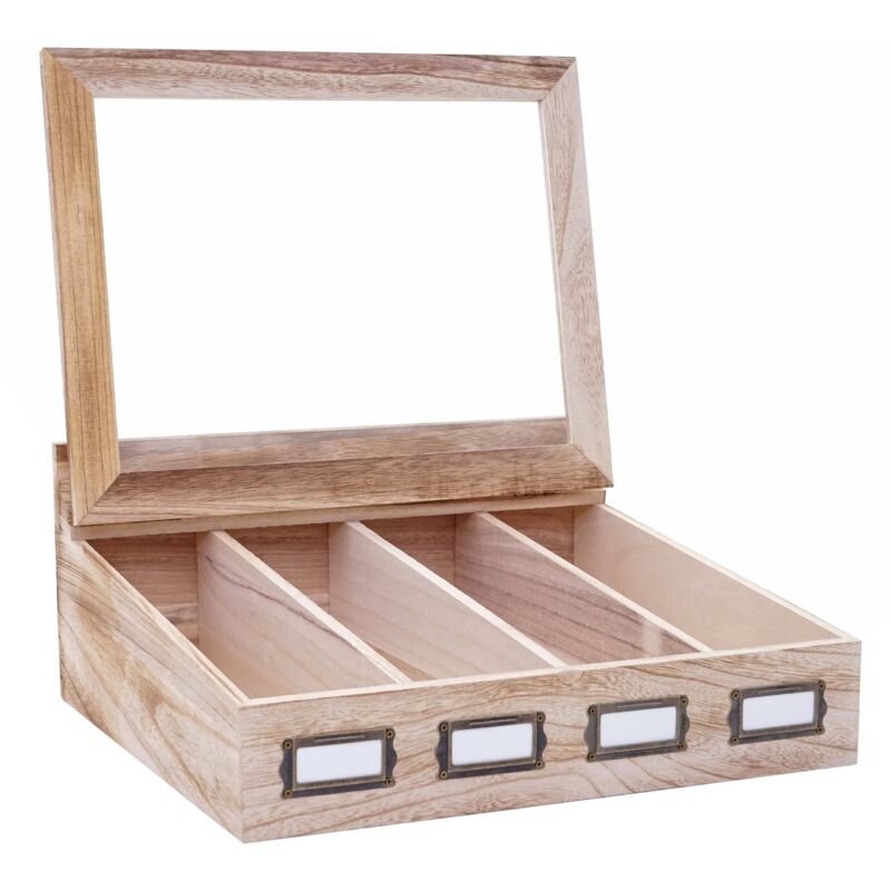 foto del prodotto portaposate portaspezie shabby vintage decorativo hhg 211 legno paulonia legno chiaro