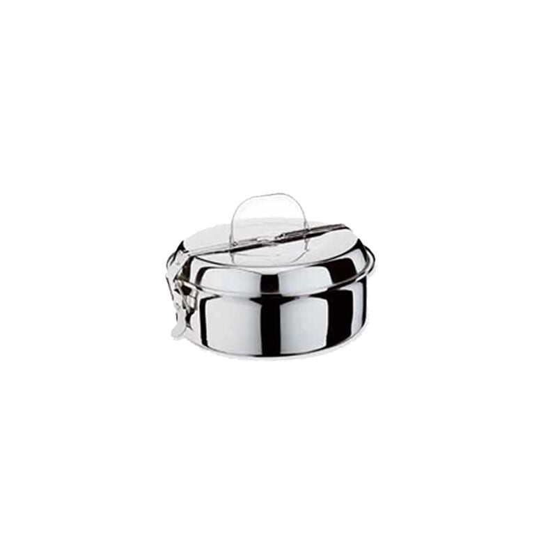 foto del prodotto portapranzo rotondo in acciaio inox 20 cm con 2 piatti 5011