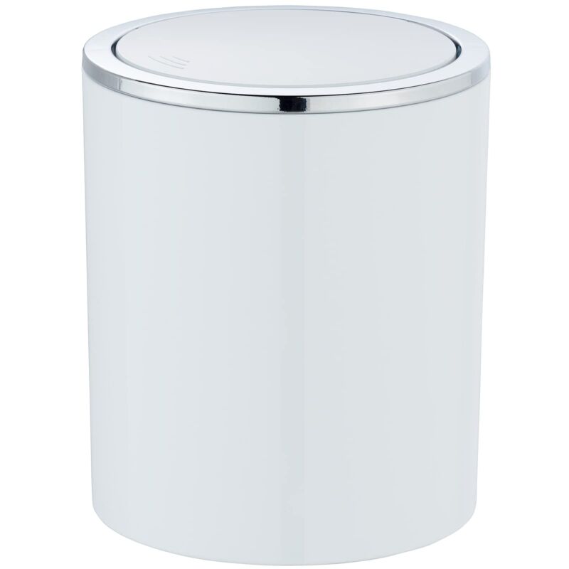 foto del prodotto portarifiuti con coperchio basculante inca bianco 2 ltr. contenitore portarifiuti con coperchio basculante capacit 2 l, abs, 14 x 16.8 x 14 cm,