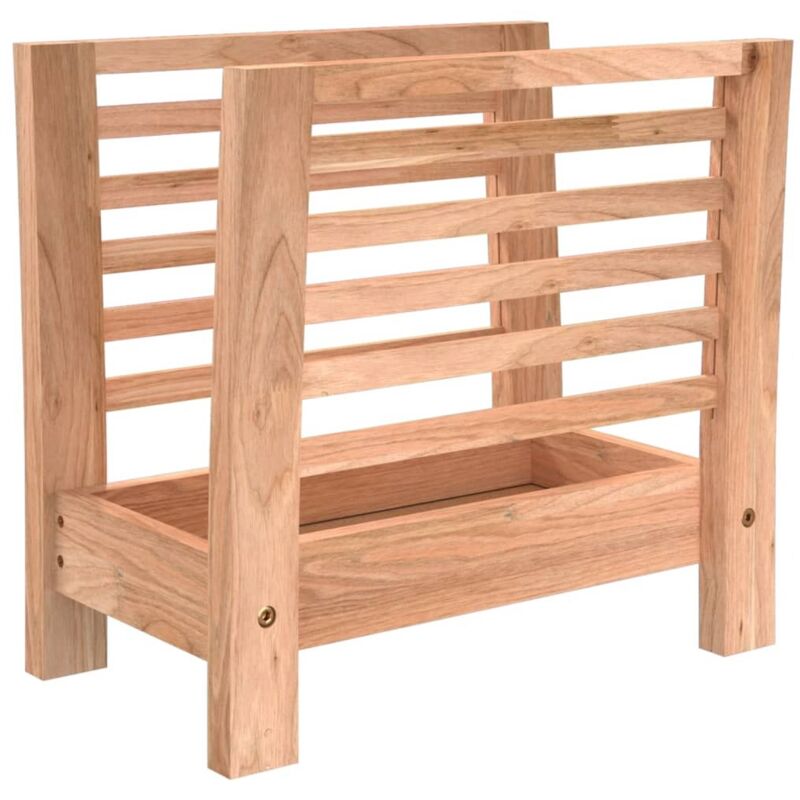 foto del prodotto portariviste 40x26,5x38,5 cm in legno massello di noce - vidaxl