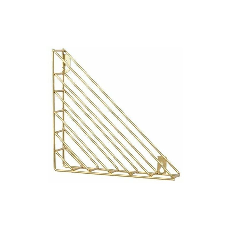 foto del prodotto portariviste da parete con forma geometrica nordica portariviste portariviste in metallo per bagno, ufficio e ingresso ferro oro 