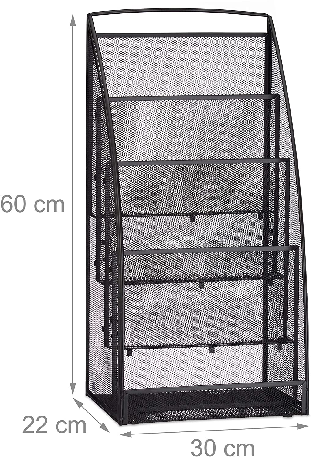 foto del prodotto portariviste in metallo portariviste portariviste 4 scomparti sala attesa nero 13 0002192 2