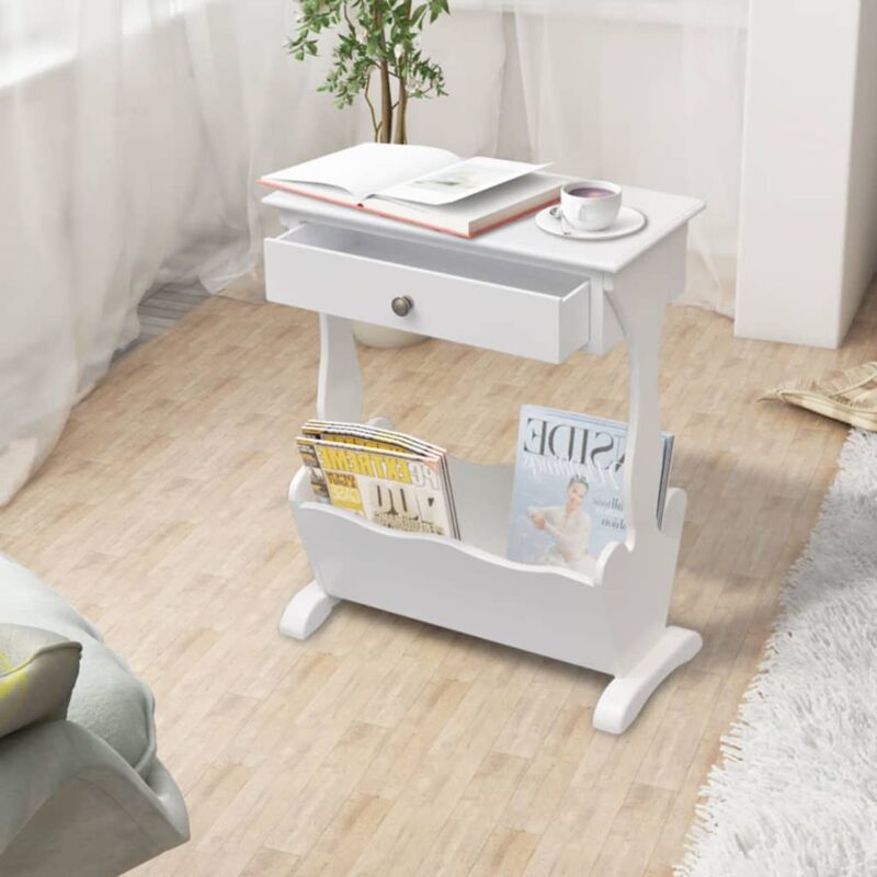 foto del prodotto portariviste melrose bianco vidaxl