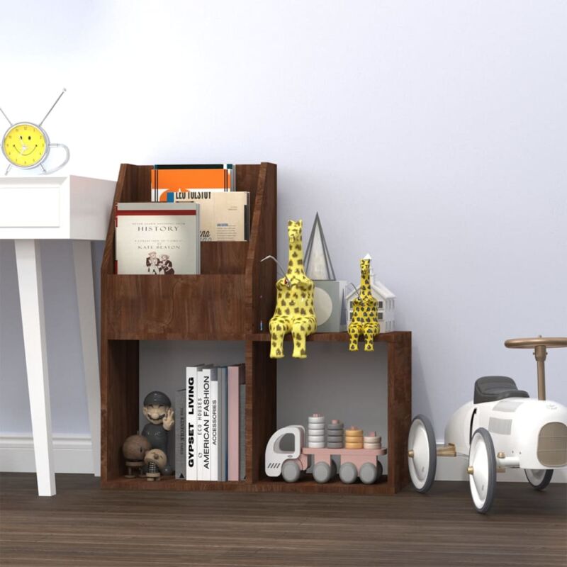 foto del prodotto portariviste per bambini rovere marrone 71x30x78,5cm legno vidaxl
