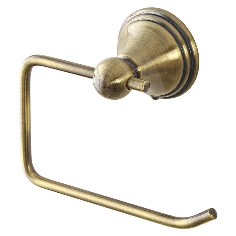 foto del prodotto portarotolo carta igienica da muro in acciaio finitura bronzo kit di fissaggio incluso iris