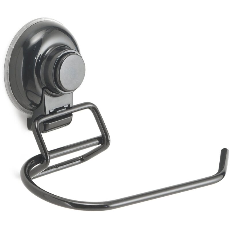 foto del prodotto portarotolo da muro in metallo e resine termoplastiche ho24 gedy serie hot nero matt