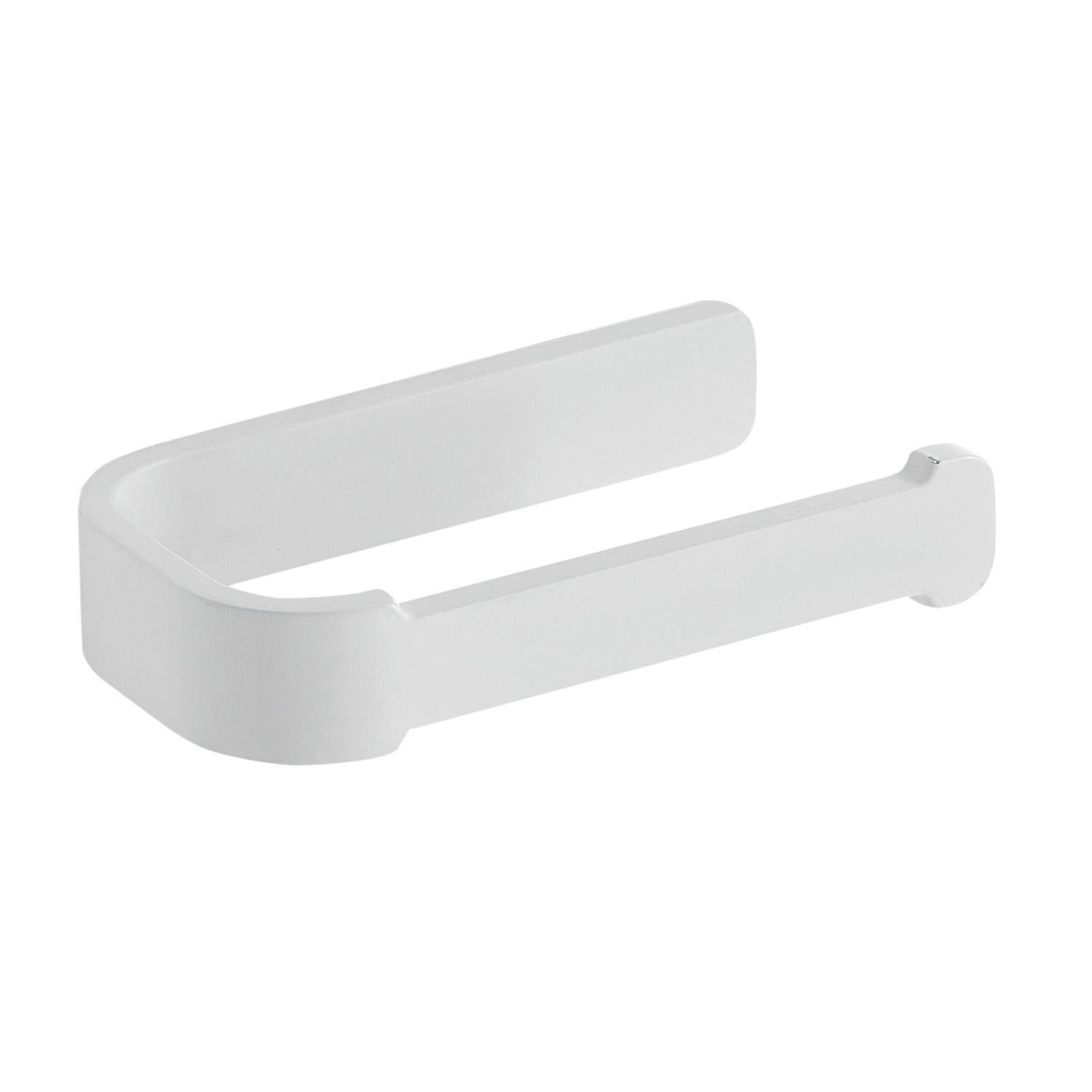 foto del prodotto portarotolo da muro in ottone, acciaio inox e cromall 3224 gedy serie outline bianco opaco
