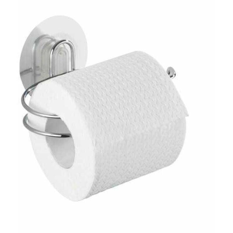 foto del prodotto portarotolo da muro, portarotolo di carta igienica con fissaggio senza foratura static-loc , osimo, acciaio, 15x10,5x9 cm, lucido - wenko