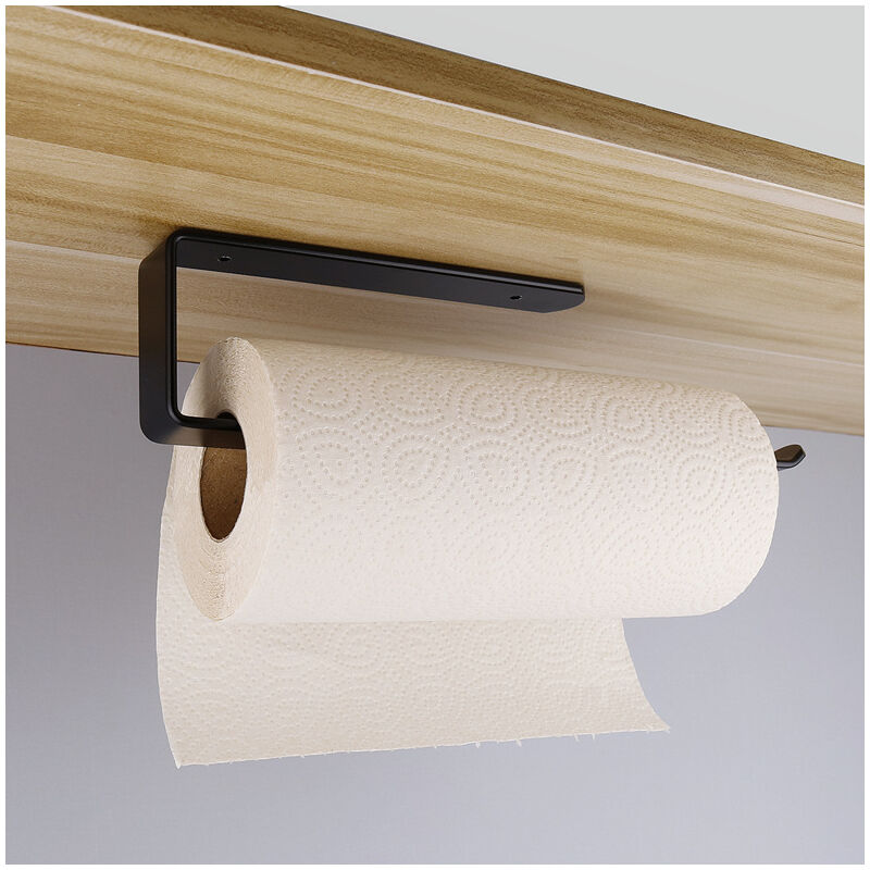 foto del prodotto portarotolo di carta assorbente con apertura e chiusura, portarotolo di carta da cucina, portarotolo di carta da cucina sottopensile, portarotolo di