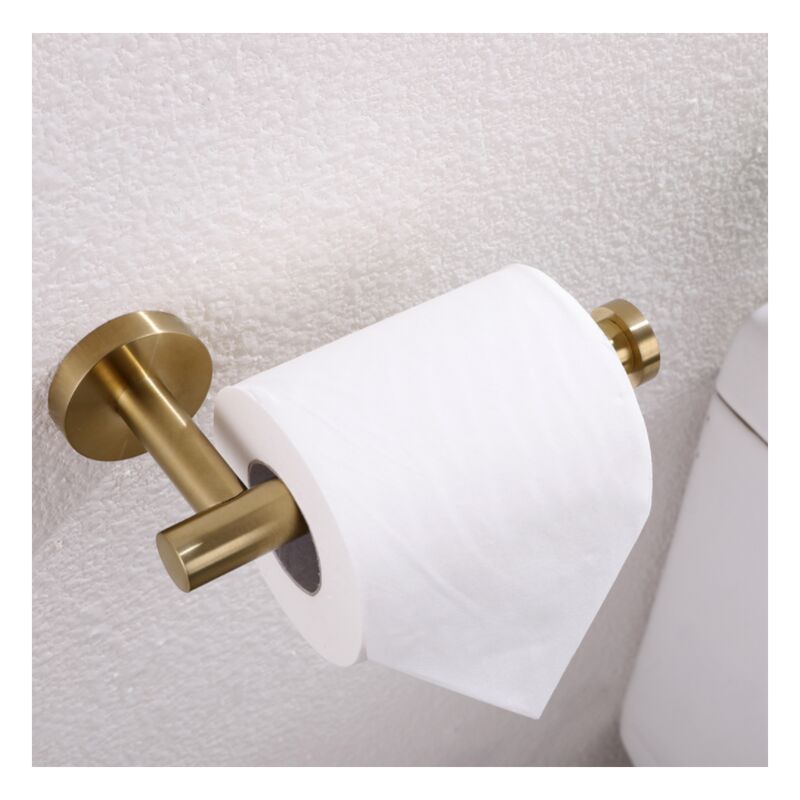 foto del prodotto portarotolo di carta igienica da parete, in acciaio inox sus 304 oro bebusingoto