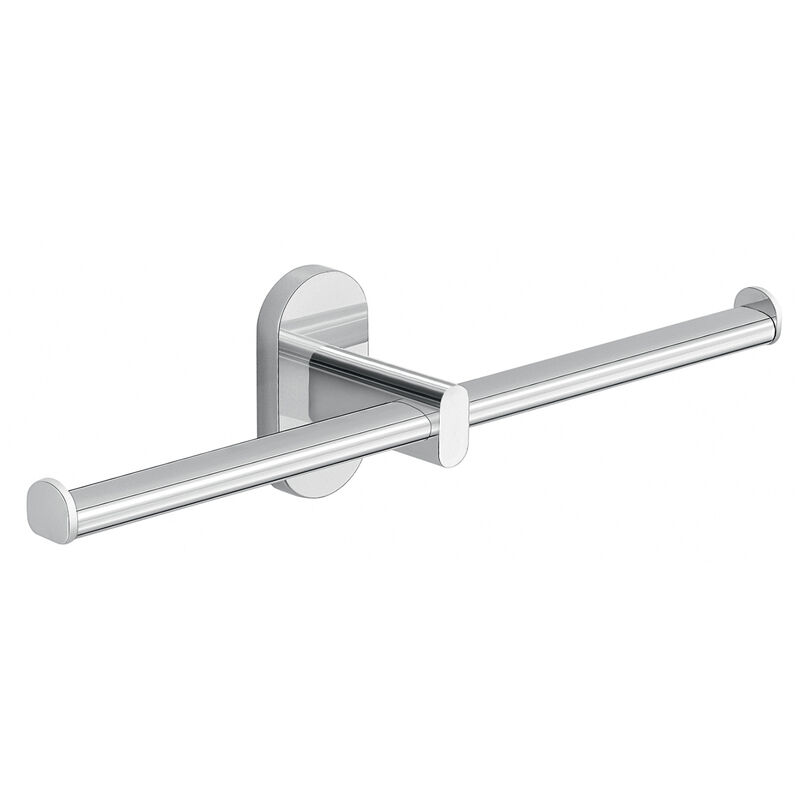 foto del prodotto portarotolo doppio da muro in acciaio inox e cromall 5329 gedy serie febo cromato