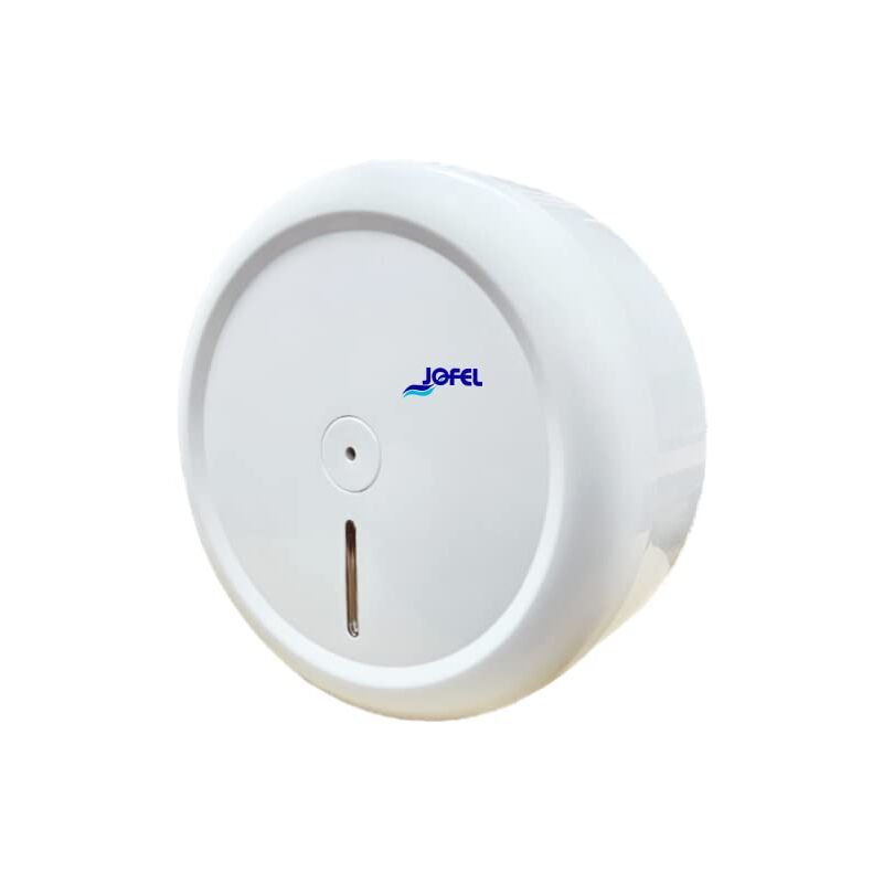 foto del prodotto portarotolo industriale, dispenser per rotoli di carta fino a 203 mm di diametro, in abs bianco, salva carta, ae68000 jofel