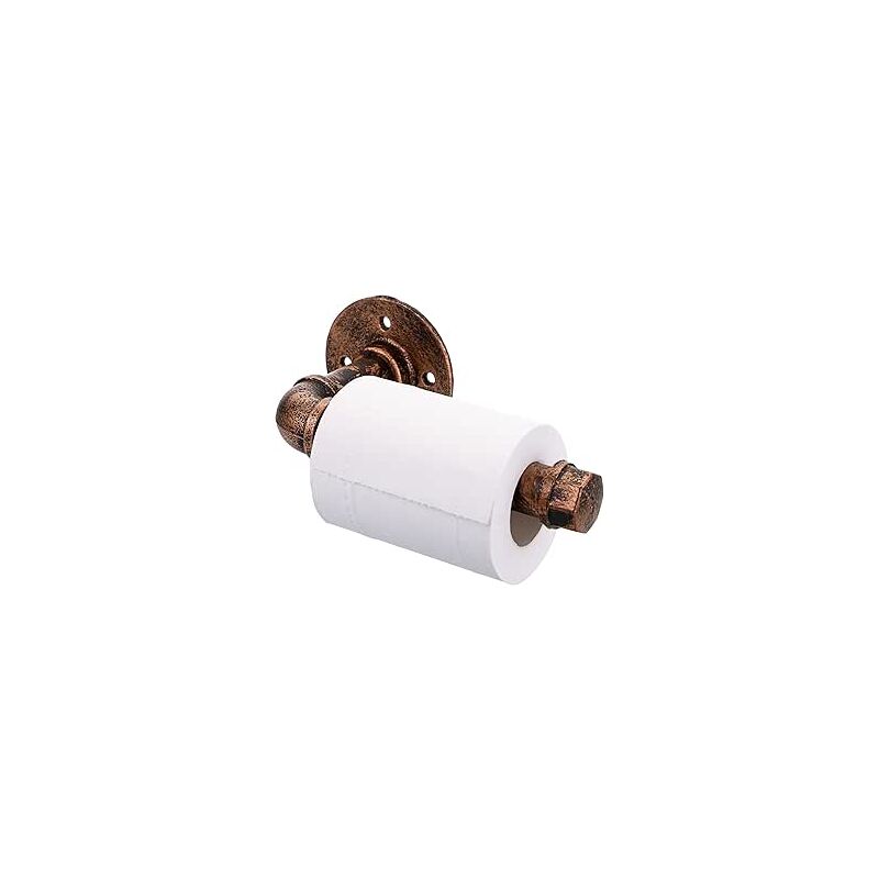 foto del prodotto portarotolo industriale vintage portarotolo a parete portarotolo retr portarotolo accessorio bagno bronzo rosso