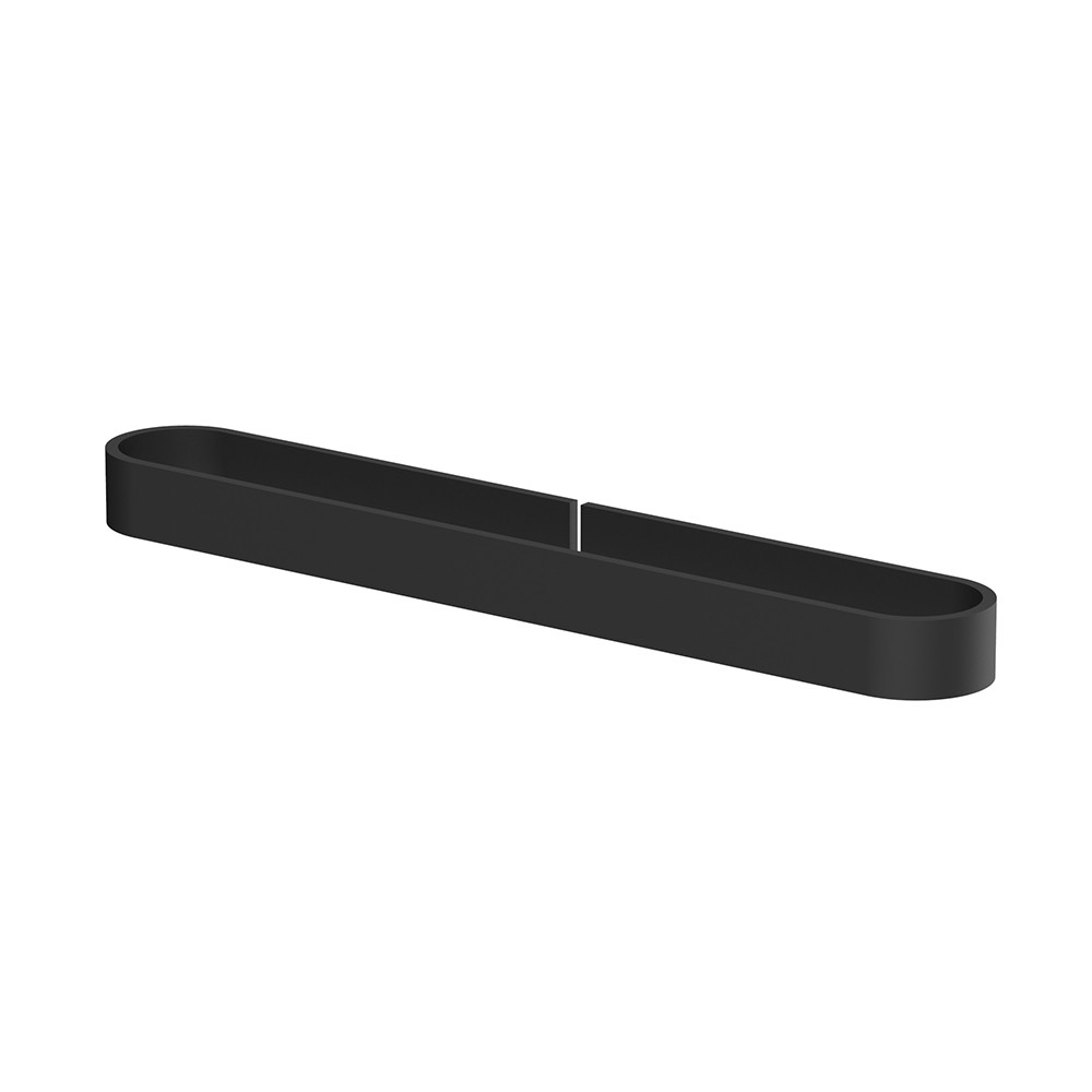 foto del prodotto portasalviette 40 cm nero serie evolution fissaggio con biadesivo o ad incollo