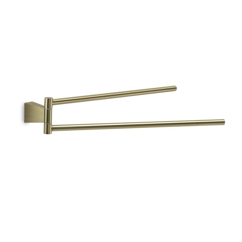 foto del prodotto portasalviette a snodo da muro in acciaio inox e cromall tn23 gedy serie tonale oro matt