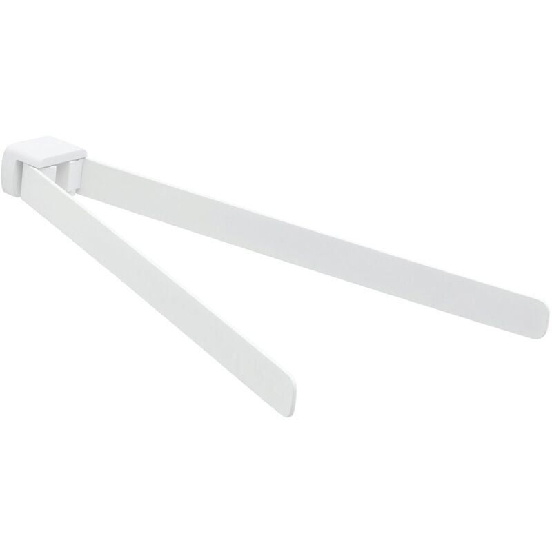 foto del prodotto portasalviette a snodo da muro in ottone e cromall pi23 gedy serie pirenei bianco opaco