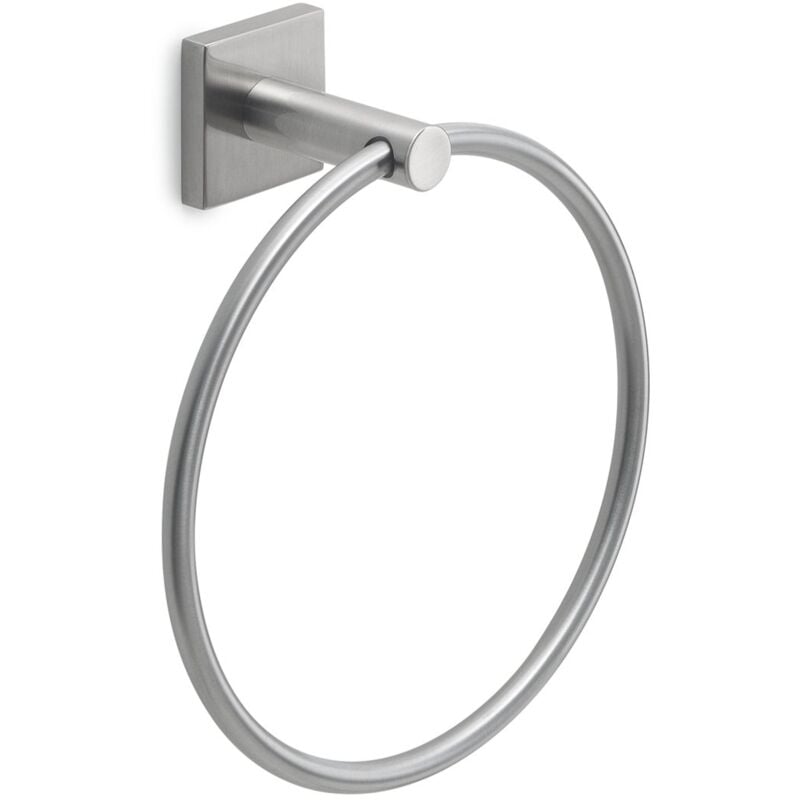 foto del prodotto portasalviette ad anello da muro in acciaio inox aisi 304 e cromall fj70 gedy serie fuji satinato