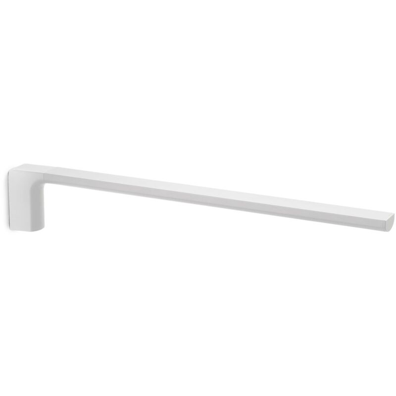 foto del prodotto portasalviette fisso a 1 braccio da muro in ottone e cromall pi22 gedy serie pirenei bianco opaco