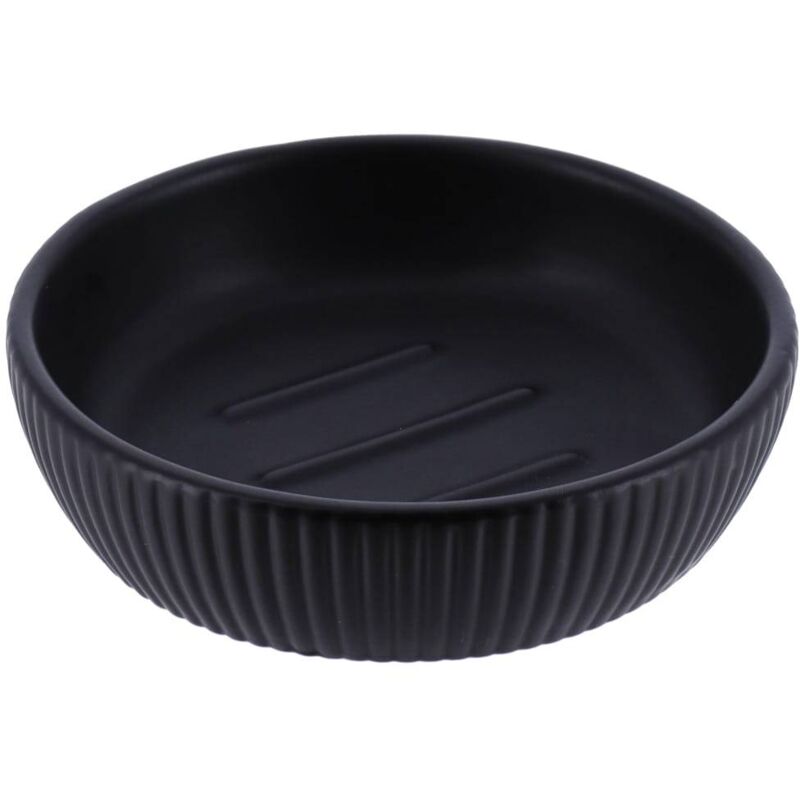 foto del prodotto portasapone arrotondato nero tendance