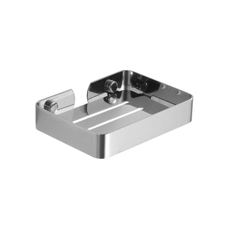 foto del prodotto portasapone autoadesivo senza foratura, cestino per sapone in acciaio inox che non arrugginisce mai, organizer per doccia da bagno, porta spugna da