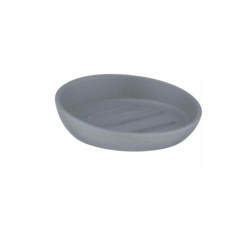 foto del prodotto portasapone badi in ceramica, portasapone rotondo, ceramica, 11,5x3 cm, grigio opaco wenko