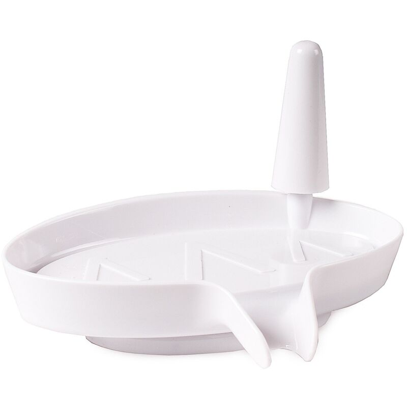 foto del prodotto portasapone bianco con supporto per anelli