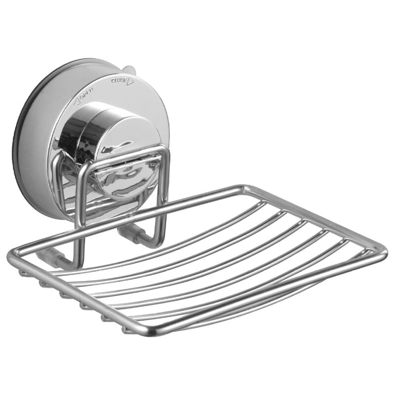 foto del prodotto portasapone con ventosa in acciaio inox 304 confezione da 2, argento , vassoio portaoggetti per bagno e cucina, non necessita di foratura.