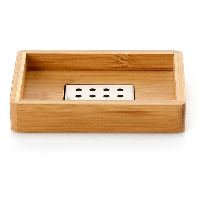 foto del prodotto portasapone d appoggio gedy linea bamb in legno naturale