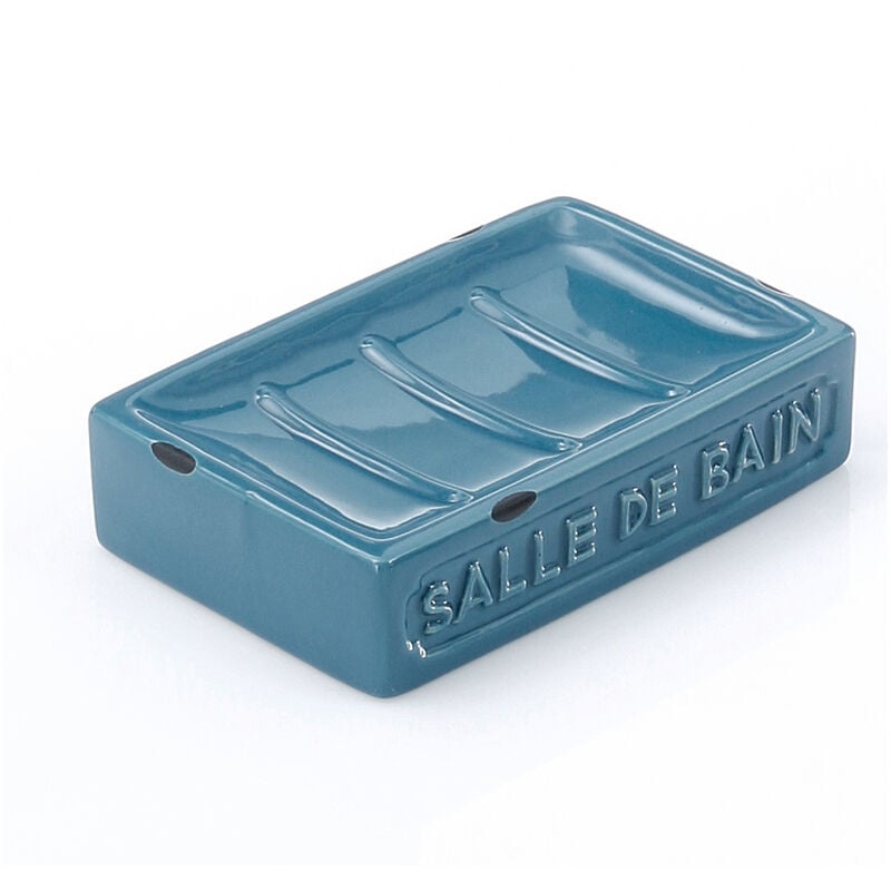 foto del prodotto portasapone d appoggio in ceramica vv11 gedy serie vivienne blu