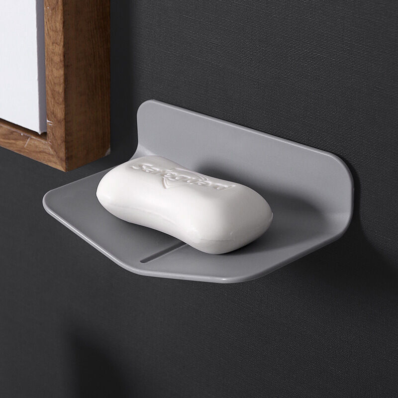 foto del prodotto portasapone da doccia autosvuotante per sapone o spugna, salvasapone senza foratura con elevata viscosit per doccia, portasapone a forma di v per