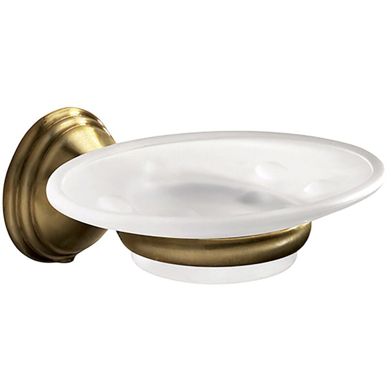 foto del prodotto portasapone da muro in acciaio inox e cromall 7511 gedy serie romance bronzo