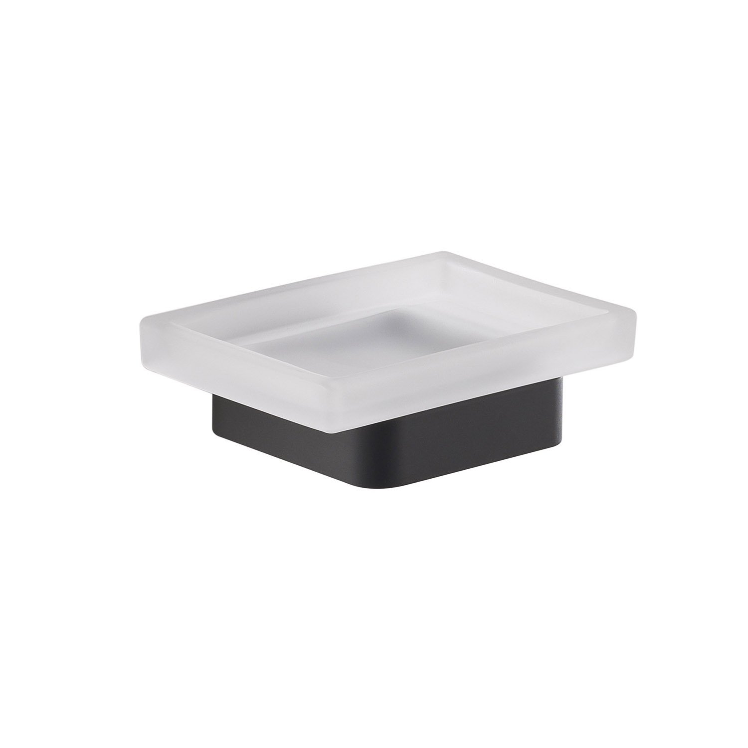 foto del prodotto portasapone da muro in ottone e cromall a811 gedy serie samoa nero matt