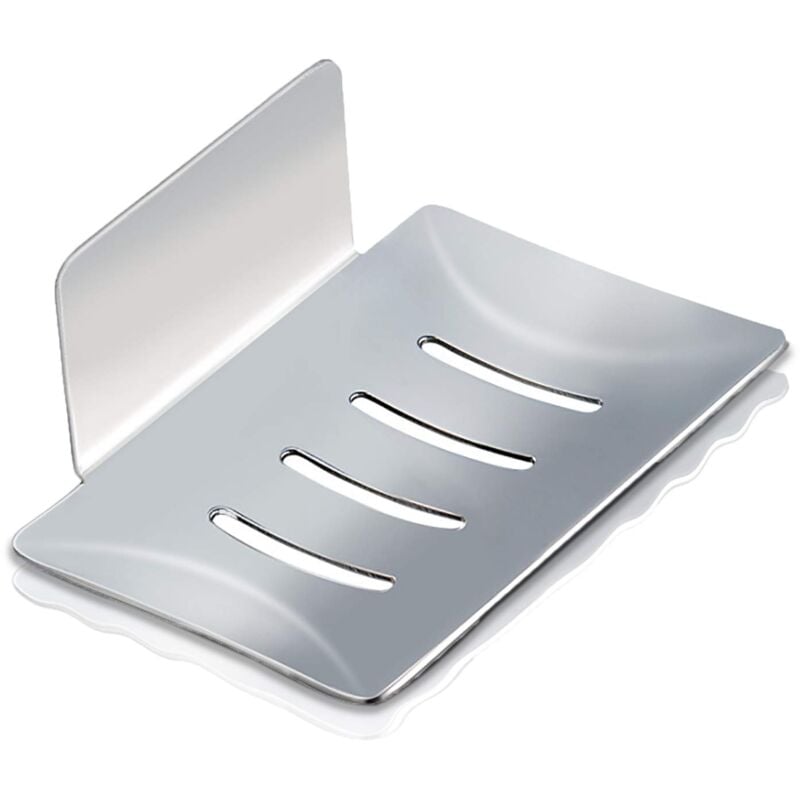 foto del prodotto portasapone da parete, portasapone autoadesivo in acciaio inox per doccia, portasapone da bagno e cucina, utilizzato per riporre sapone, spugna e