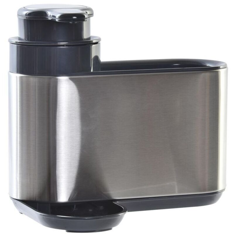 foto del prodotto portasapone dkd home decor nero argentato acciaio inossidabile abs 18 x 13 x 16 cm cucina